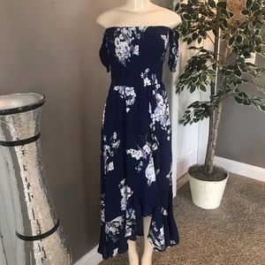 Women smocked wrap max dress